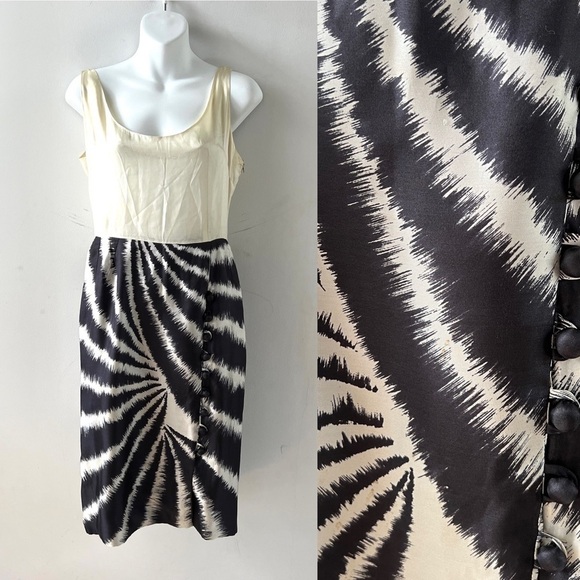 Vintage 50s 60s Silk Dress 2 Piece Rodolph Originals  Zebra Stripe Animal… - Picture 11 of 11